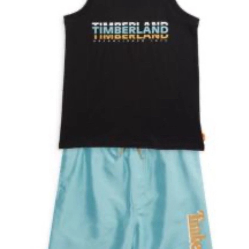 Timberland Black and Light Blue Casual Set